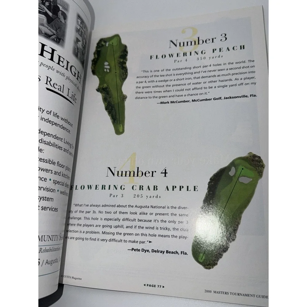 Masters 2000 Tournament Guide Augusta Magazine Tiger Woods Era